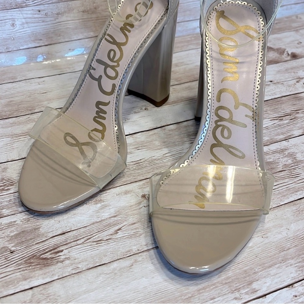 Sam Edelman Yuro Clear Nude Heels - Picture 6 of 13